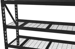 Probuilder Stålreol 4 hyller svart 196 x 183 x 61 cm - | Arbeidsbord & Reoler