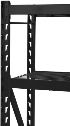 Probuilder Stålreol 4 hyller svart 196 x 183 x 61 cm - | Arbeidsbord & Reoler
