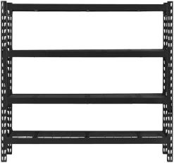 Probuilder Stålreol 4 hyller svart 196 x 183 x 61 cm - | Arbeidsbord & Reoler
