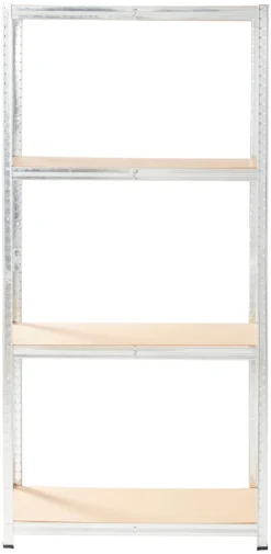 Stålreol m/4 hyller - 90 x 190 x 40 cm | Arbeidsbord & Reoler