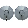 Target Sugekopp med krok transparent/krom 2 stk. - | Knagger & Knaggrekker