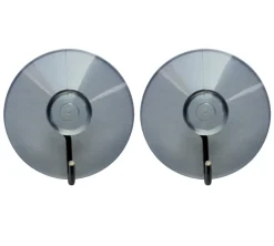 Target Sugekopp med krok transparent/krom 2 stk. - | Knagger & Knaggrekker