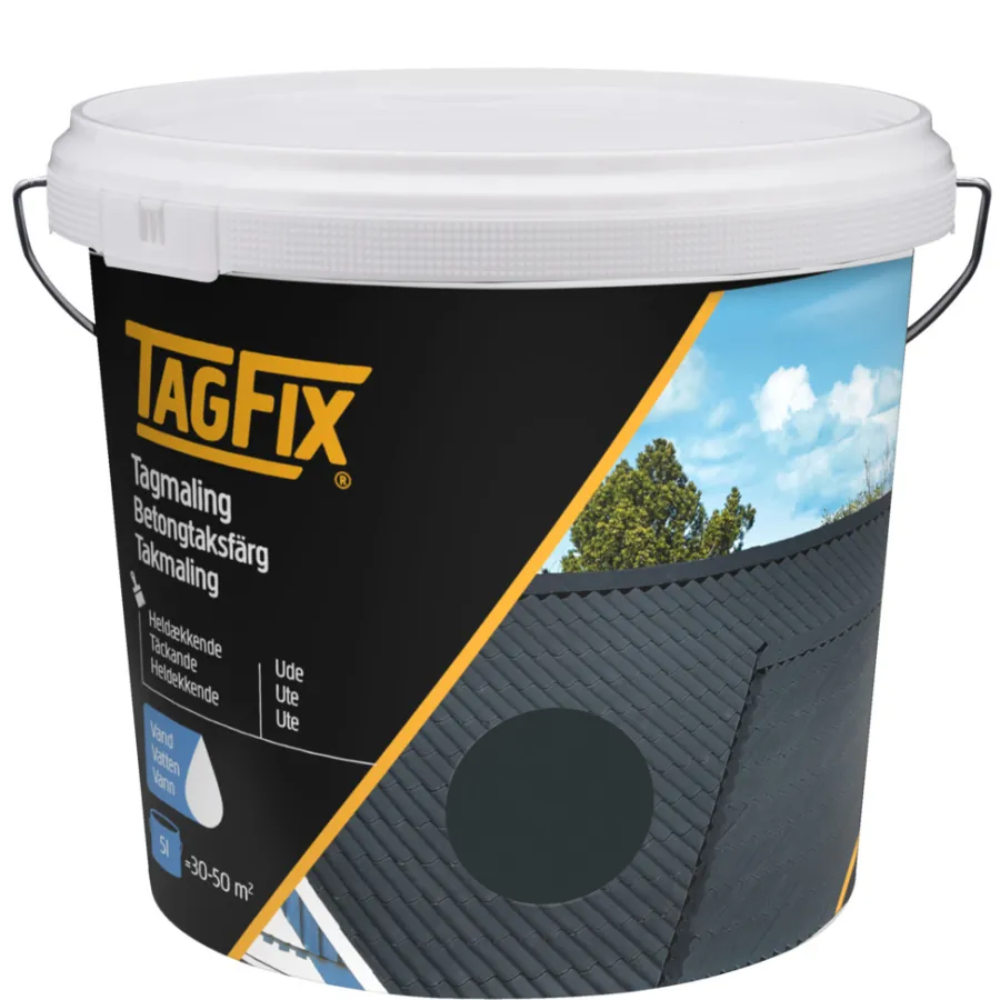 Tagfix Takmaling akryl 5 liter - | Tak-, Mur- & Sokkelmaling