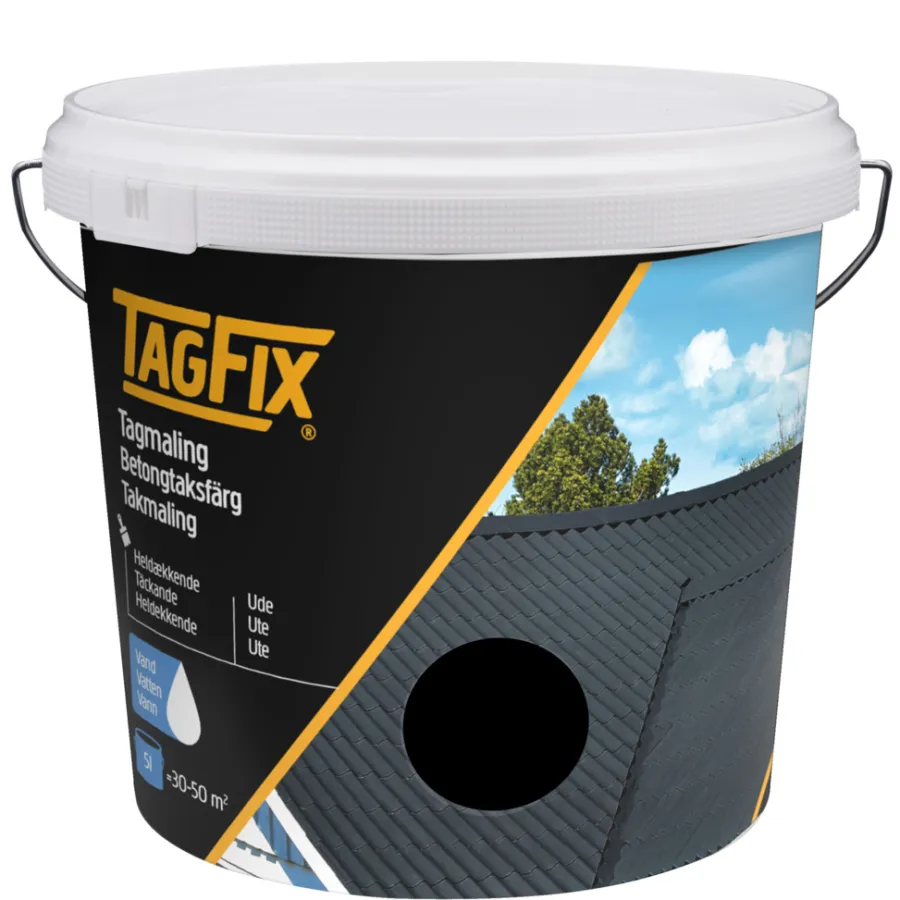 Tagfix Takmaling vannbasert 5 liter - | Tak-, Mur- & Sokkelmaling