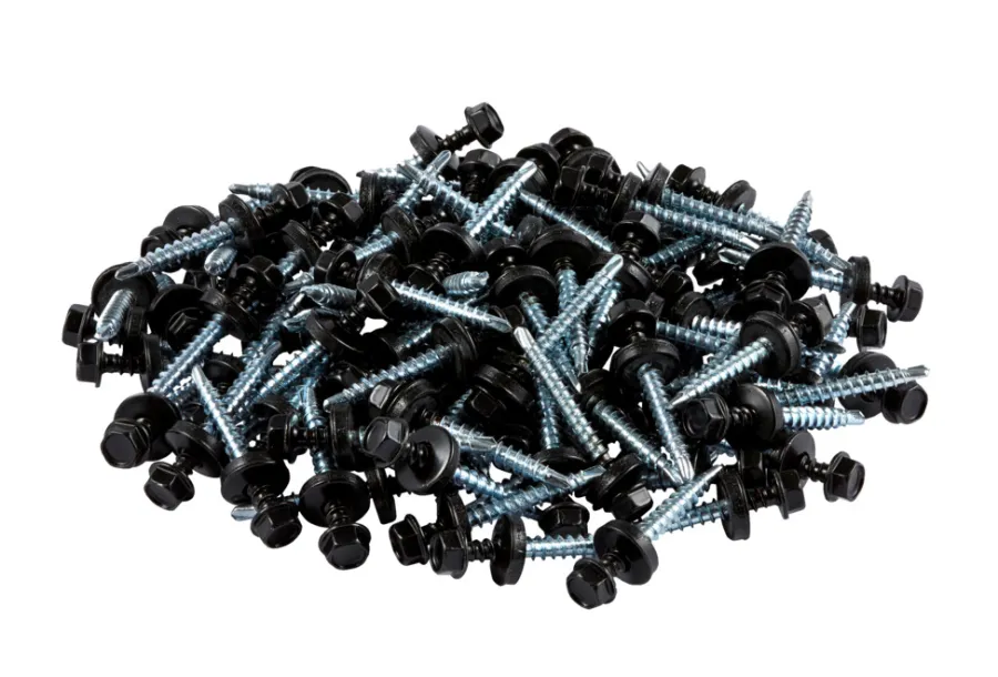 Takskrue m/vinger svart 4,8 x 35 mm | Takplater