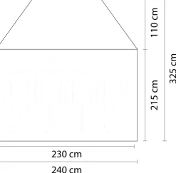Sunlife Telt til 4 personer Barcelona 240 x 325 cm - ® | Sesongavslutning|Telt & Campingmøbler