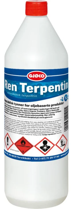 Gjøco Terpentin 1 liter - | Båtutstyr & Båtpleie|Øvrige Kjemikalier
