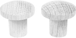 Home it Treknott Ø25 mm hvit eik - 2 stk. | Knagger & Knaggrekker