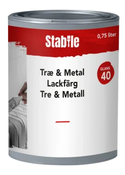 Stabile Tre- & metall motehvit maling 0,75 liter - | Tre- Og Metallmaling