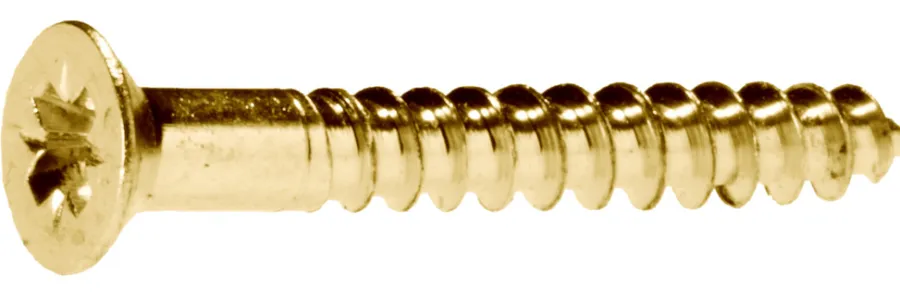 Heco Treskrue messing TKFX 3,5 x 20 mm - 20 stk. | Skruer