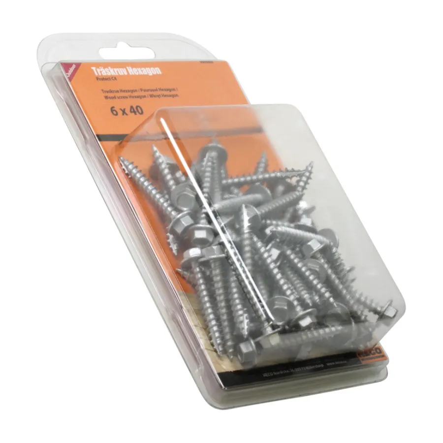 Heco Treskrue Protect 4 6 x 40 mm | Skruer