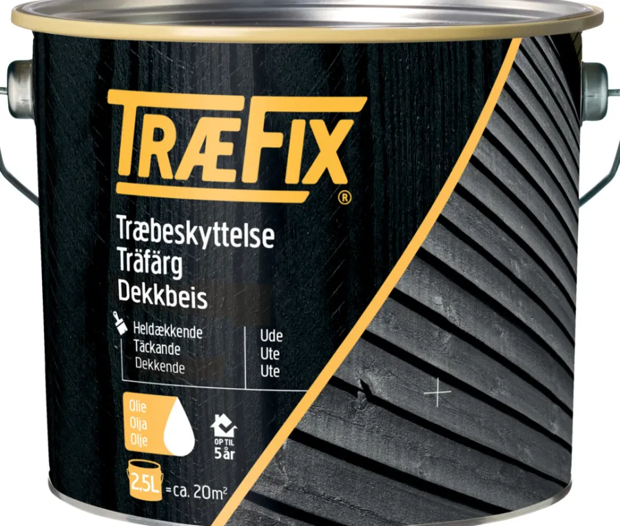 Træfix dekkbeis oljebasert 2,5 liter | Trebeskyttelse