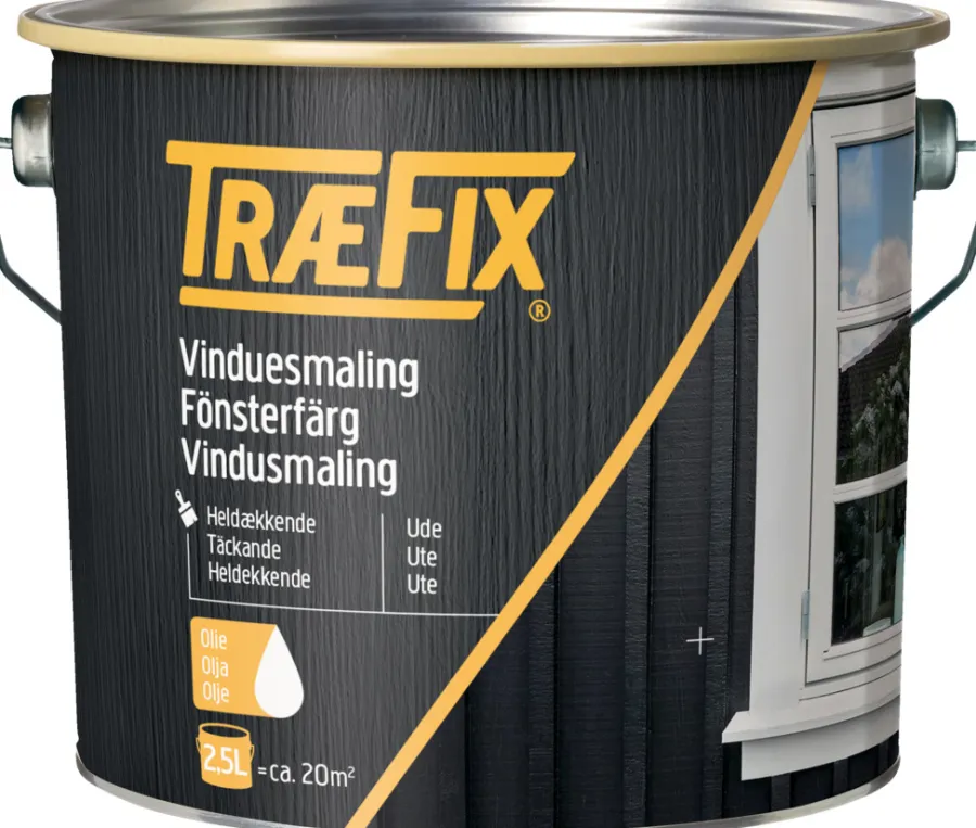 Træfix vindusmaling renhvit 2,5 liter | Vindusmaling