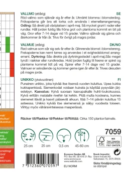 Weibulls Valmue ´Unikko` økologisk | Økologiske Frø