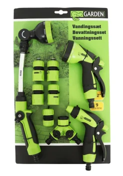 Garden Vanningssett 9 deler - ® | Koblinger & Sprøytepistoler