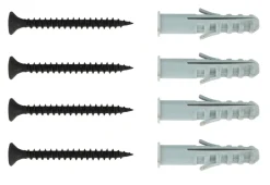 Home it Veggmonteringssett t/Rack/Maxi/Slim svart | Veggskinner & Hylleknekter