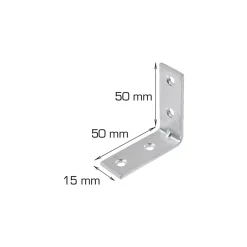Home it Vinkelbeslag 50 x 50 x 15 mm - 2 stk. | Bygningsbeslag