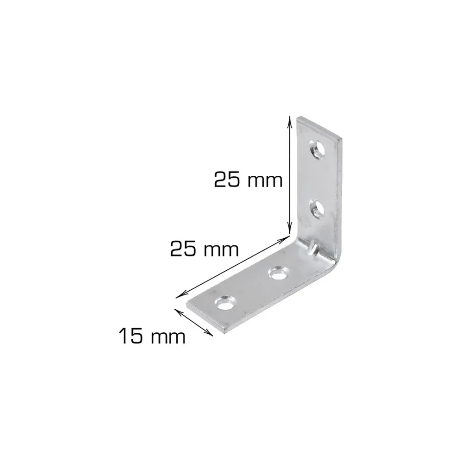 Home it Vinkelbeslag 25 x 25 x 15 mm - 2 stk. | Bygningsbeslag