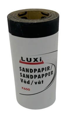 Luxi Våtslipepapir korn 600, 93 mm x 5 meter - | Sandpapir