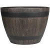 Scan-Pot Whiskytønne i trelook | Krukker|Plantebord & Høybed